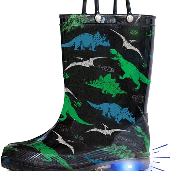 Members Mark Other - Toddler Kids Light Up Waterproof Rain Boots Size 9